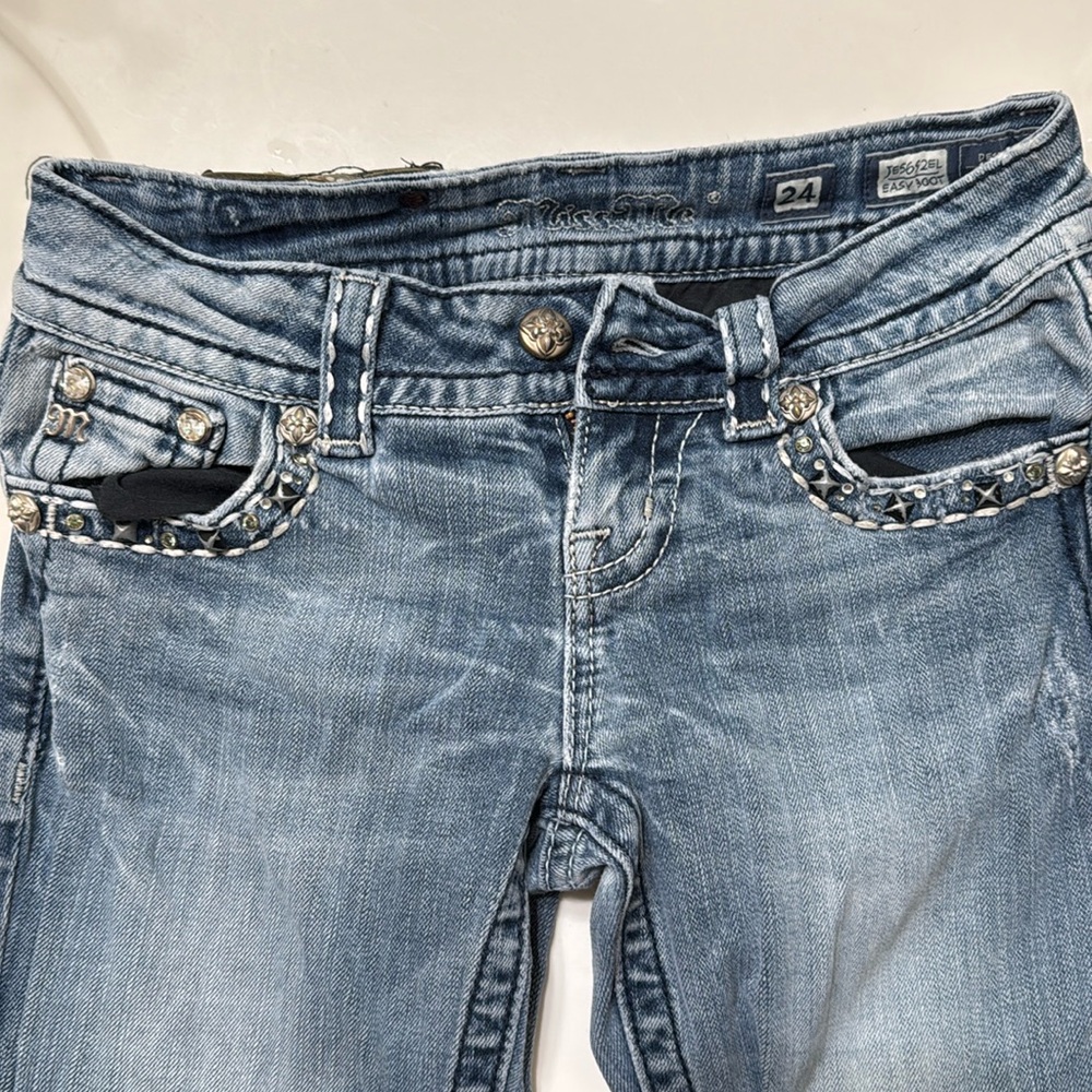 Pair of torn Miss Me Jeans, Size 24
